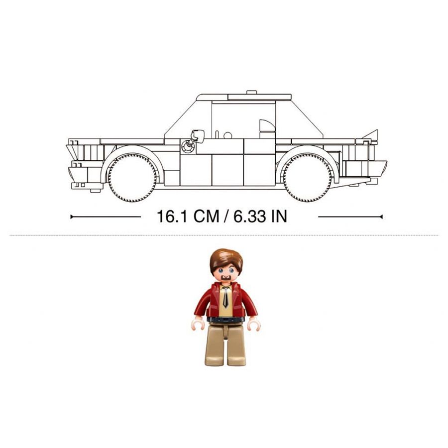 Sluban ModelBricks M38-B1126 Oldtimer Masse 16.1 cm mit Minifigur