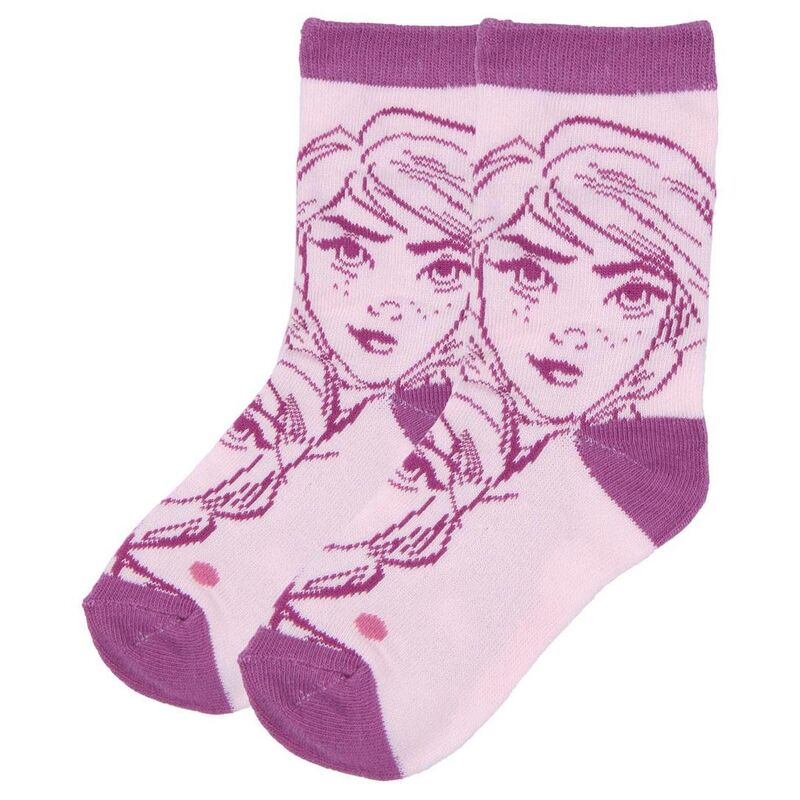 Disney Frozen 2 Kinder-Socke rosa mit Elsa Gesicht Motiv