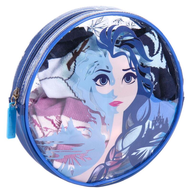 Disney Frozen 2 Elsa Aufbewahrungstasche fuer Kinder-Socken 5er-Pack