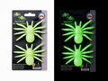 Glow-in-the-Dark Spinnen 2er Set – leuchtet im Dunkeln, grüne Kunststoff-Spinnen für Halloween
