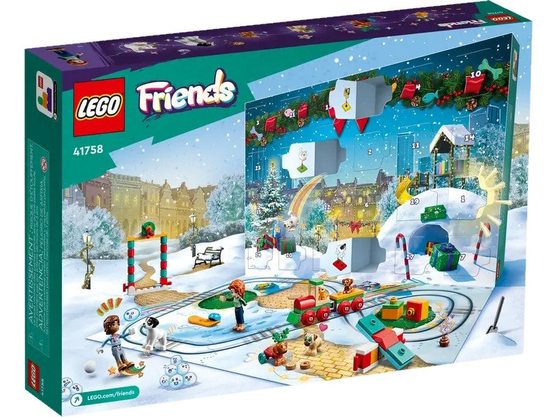 LEGO Disney Adventskalender Vorderseite – Box mit Eisbär, Pinguin & winterlicher Schneelandschaft, 24 Türchen