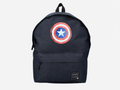 Marvel Avengers Kinder-Rucksack Armor Protection dunkelblau – Captain America Schild Print, Frontansicht Freisteller