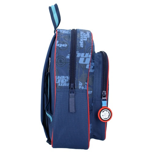 Marvel Avengers Power Team Kinder-Rucksack Rueckenansicht mit verstellbaren Tragegurten