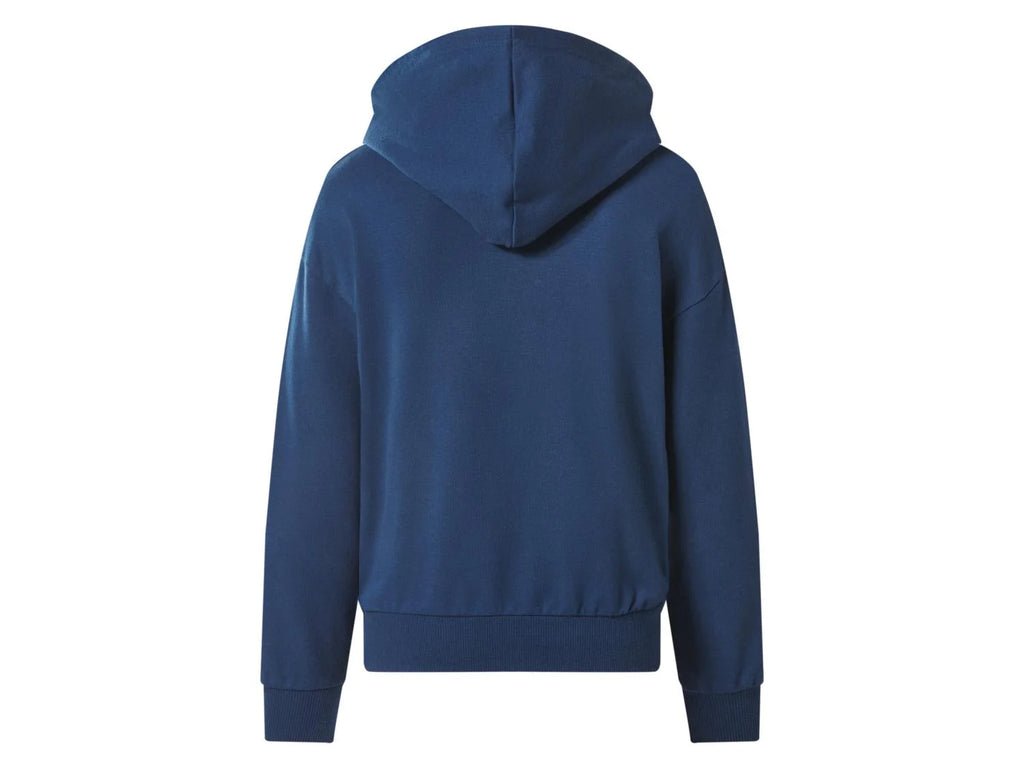 Minecraft Kinder Kapuzenpullover dunkelblau – Rückansicht, unifarben mit Kapuze und Bündchen