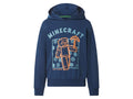Minecraft Kinder Hoodie dunkelblau mit Steve und Spitzhacke Aufdruck – „Time to Mine" Kapuzenpullover für Jungen