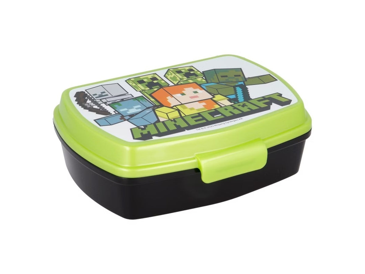 Minecraft Lunchbox Brotdose Kinder grün schwarz – Alex Creeper Mobs Design Schule