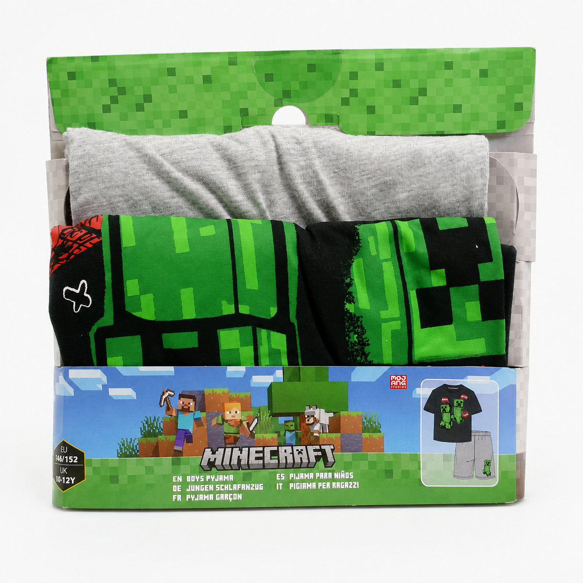 Minecraft Kinder Schlafanzug in Originalverpackung – Größe 146/152 (10-12 Jahre), Mojang Studios lizenziert