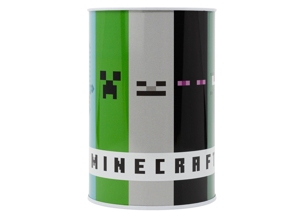 Minecraft Spardose Metall grün – Creeper Enderman Mobs Design Kinder Geschenk