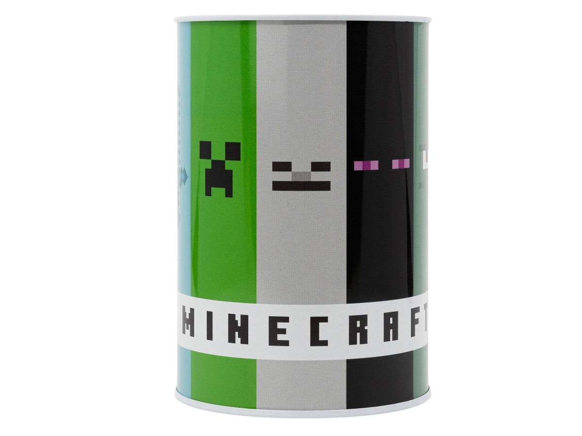 Minecraft Spardose Metall grün – Creeper Enderman Mobs Design Kinder Geschenk